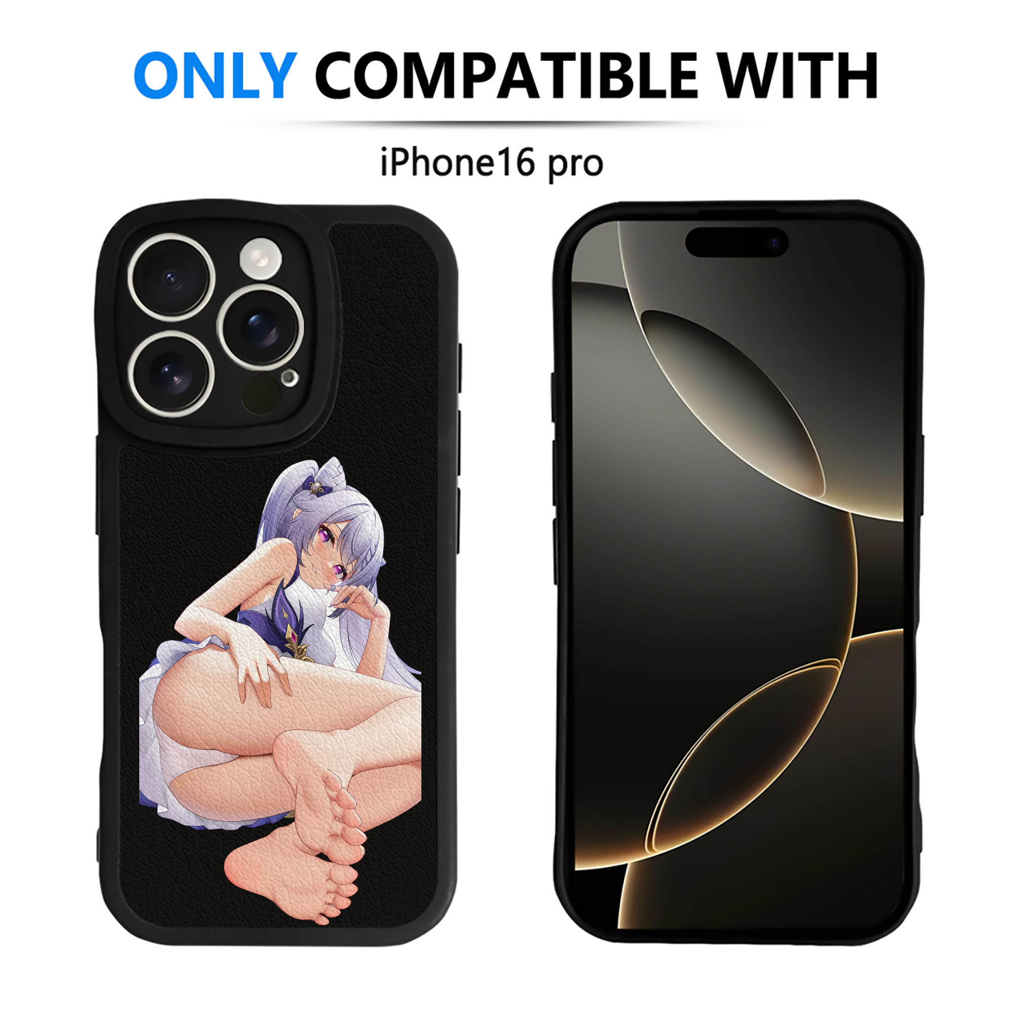 げんし神 刻晴 こくせい genshin Kokusei 【iPhone 16シリーズ対応】シリコンスマホケース（レザー調） 材質：シリコン
